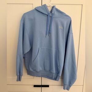 Alo Essentials Light Blue Hoodie - Pullover Sweatshirt
